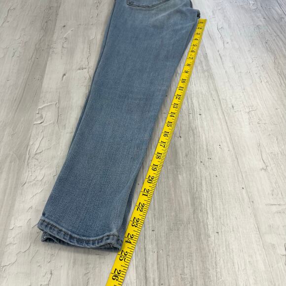 American Eagle Super Stretch Mid Rise Light Wash Distressed Skinny Jeans 6S - Picture 9 of 10